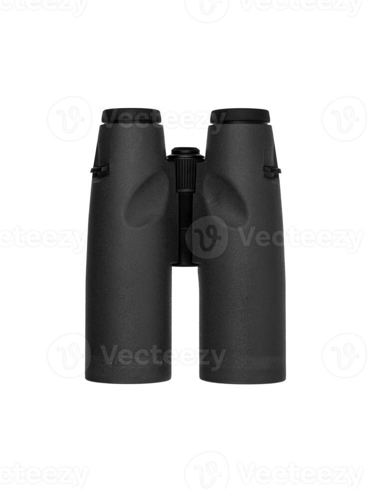Modern binoculars isolate on white back. Surveillance device. Device for viewing at a distance. photo
