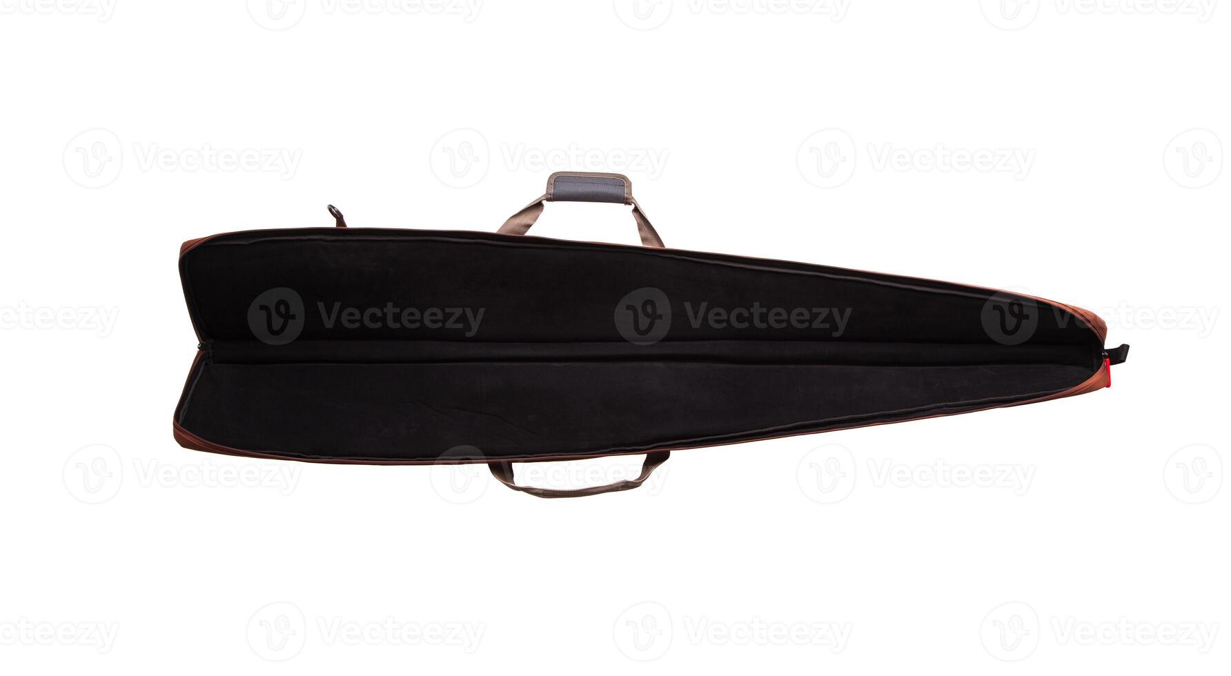 Black soft case for guns isolated for white photo