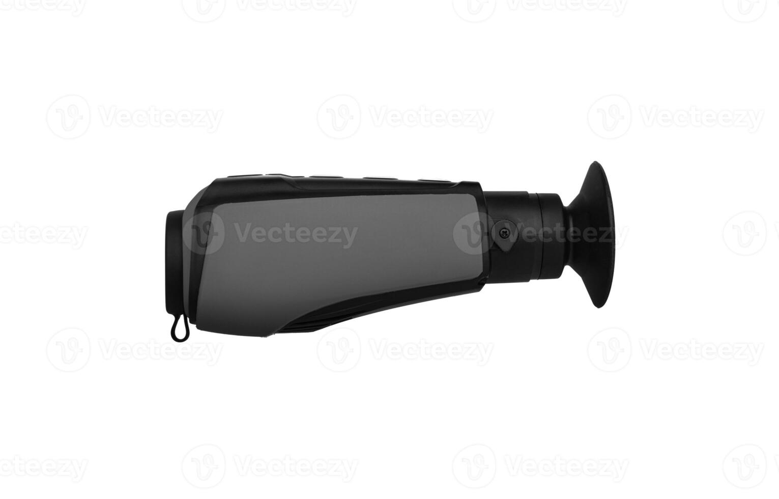 Modern monocular thermal imager isolate on a white background. A device for fixing thermal radiation. photo