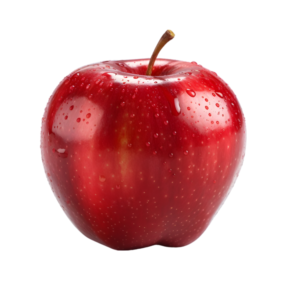 Red apple on transparent background png