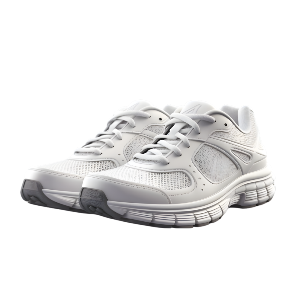 White sneakers on transparent background png