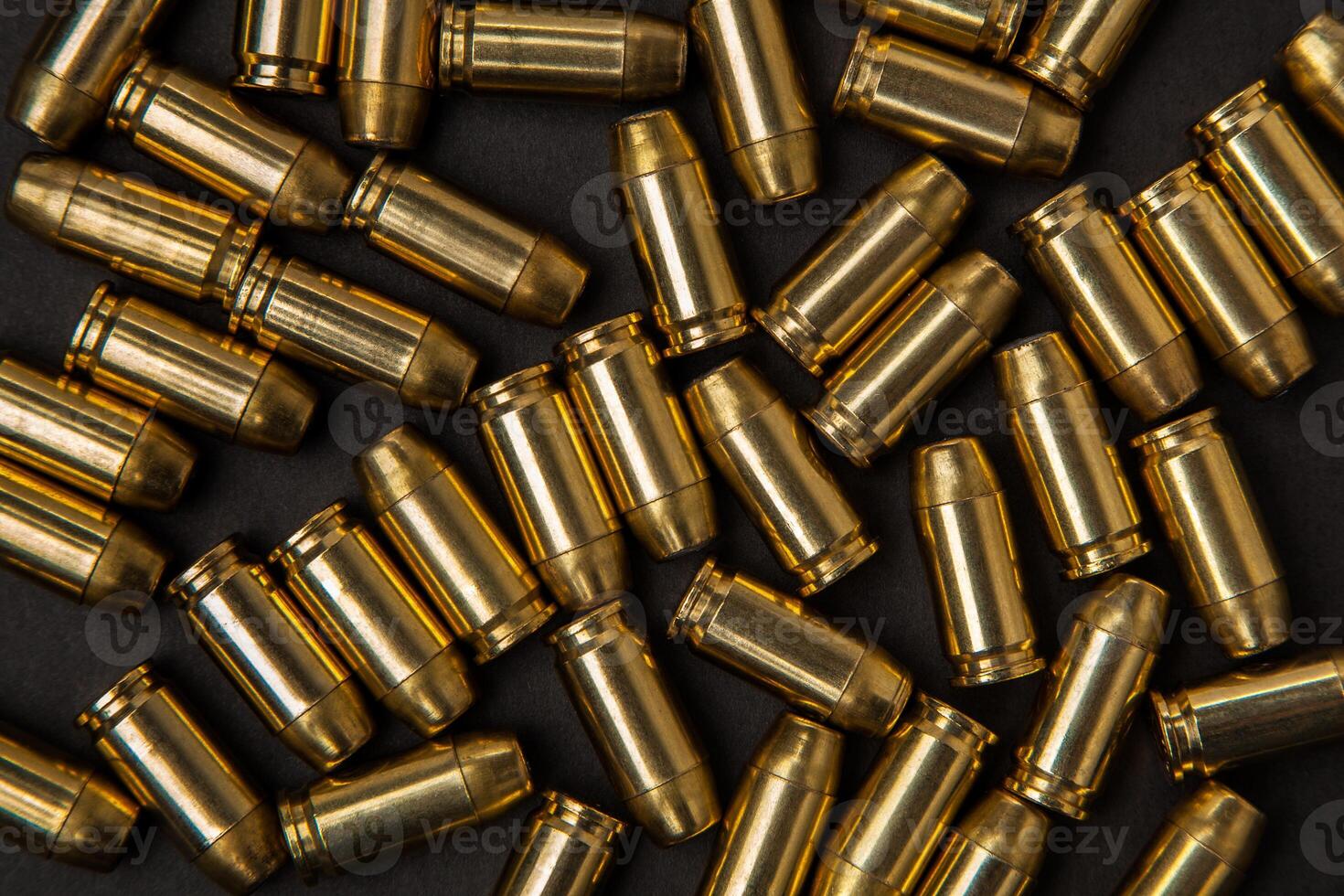 Cartridges on a black background photo
