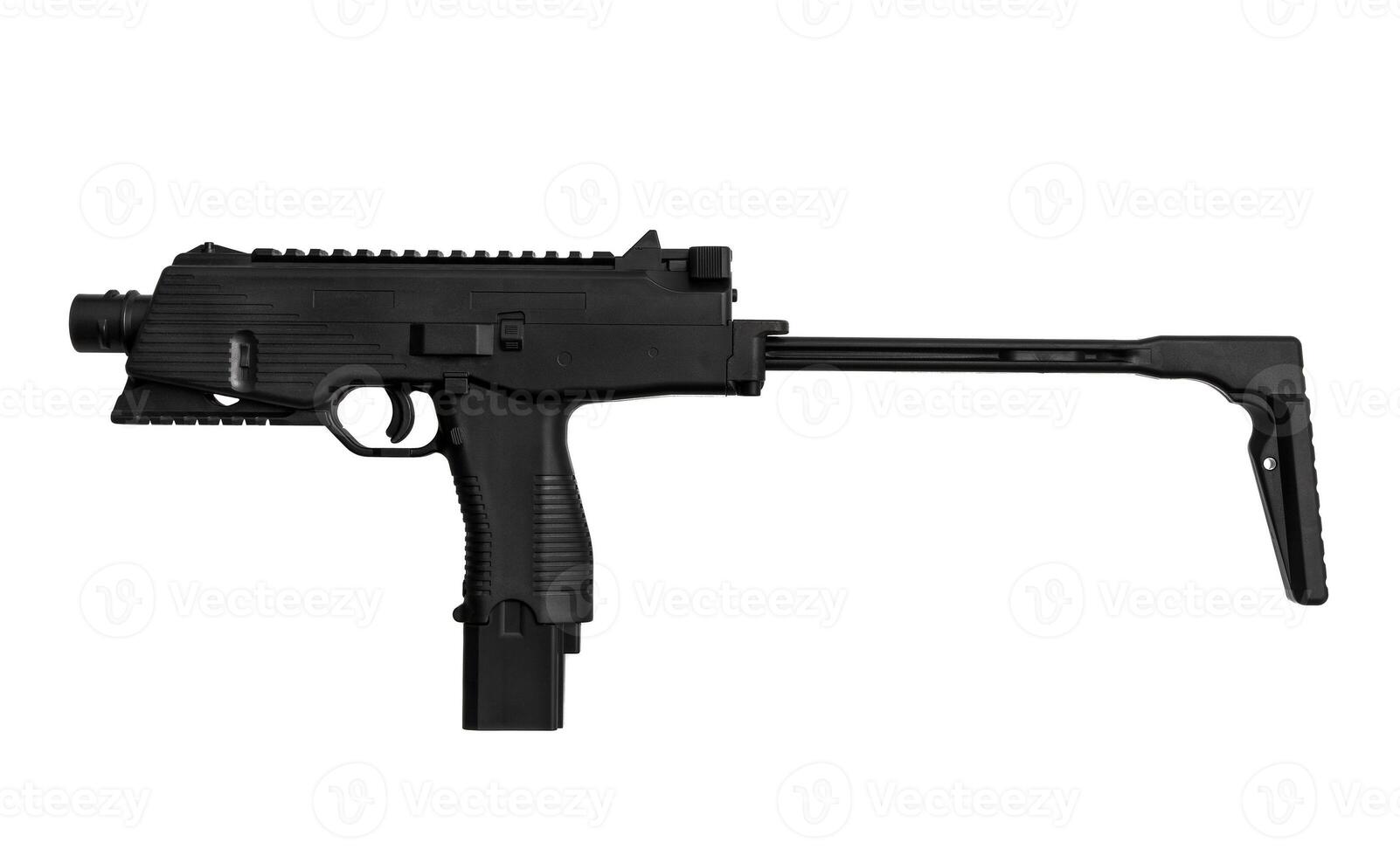 submachine gun isolated on white photo