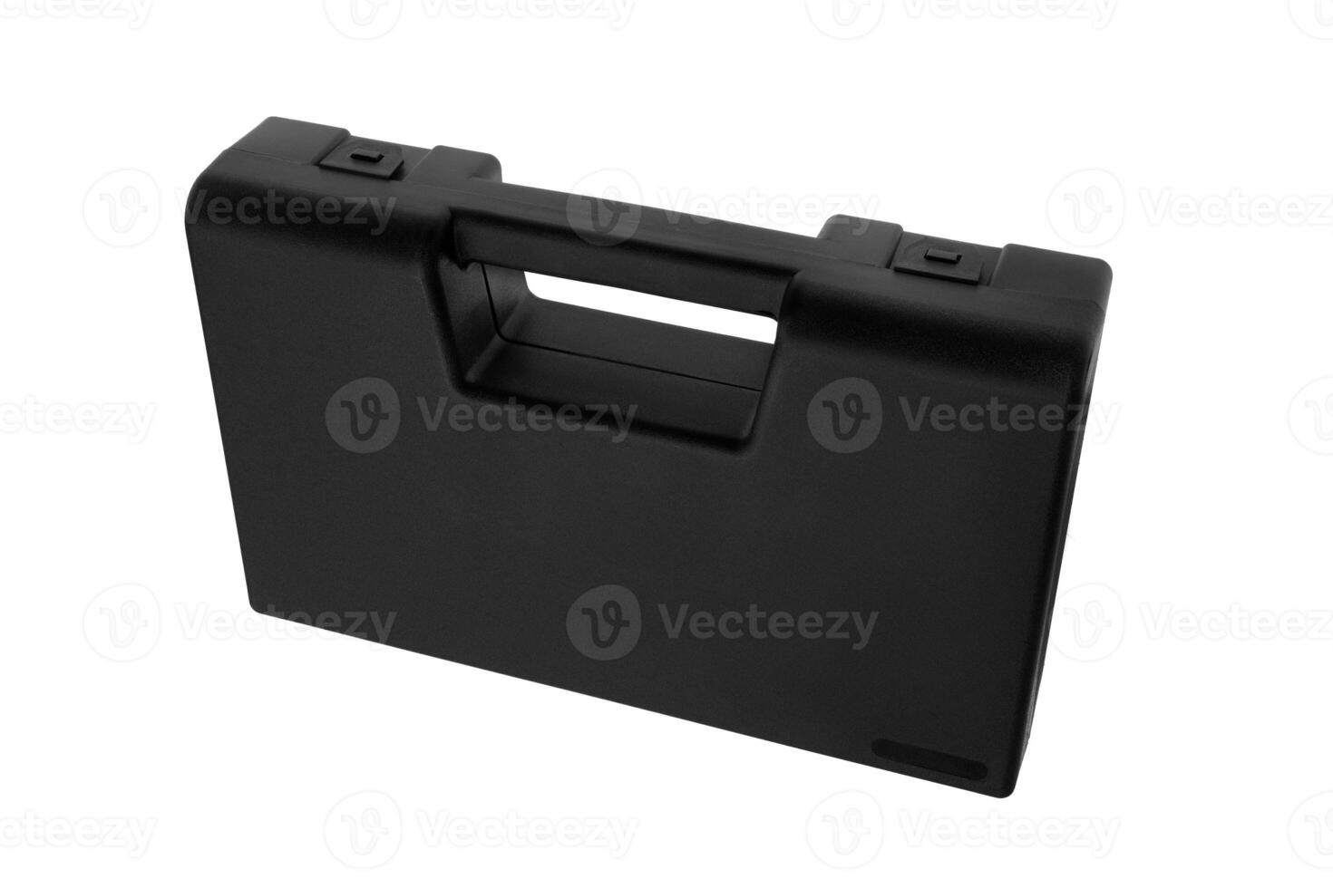 Black case for gun pistol isolated on white photo