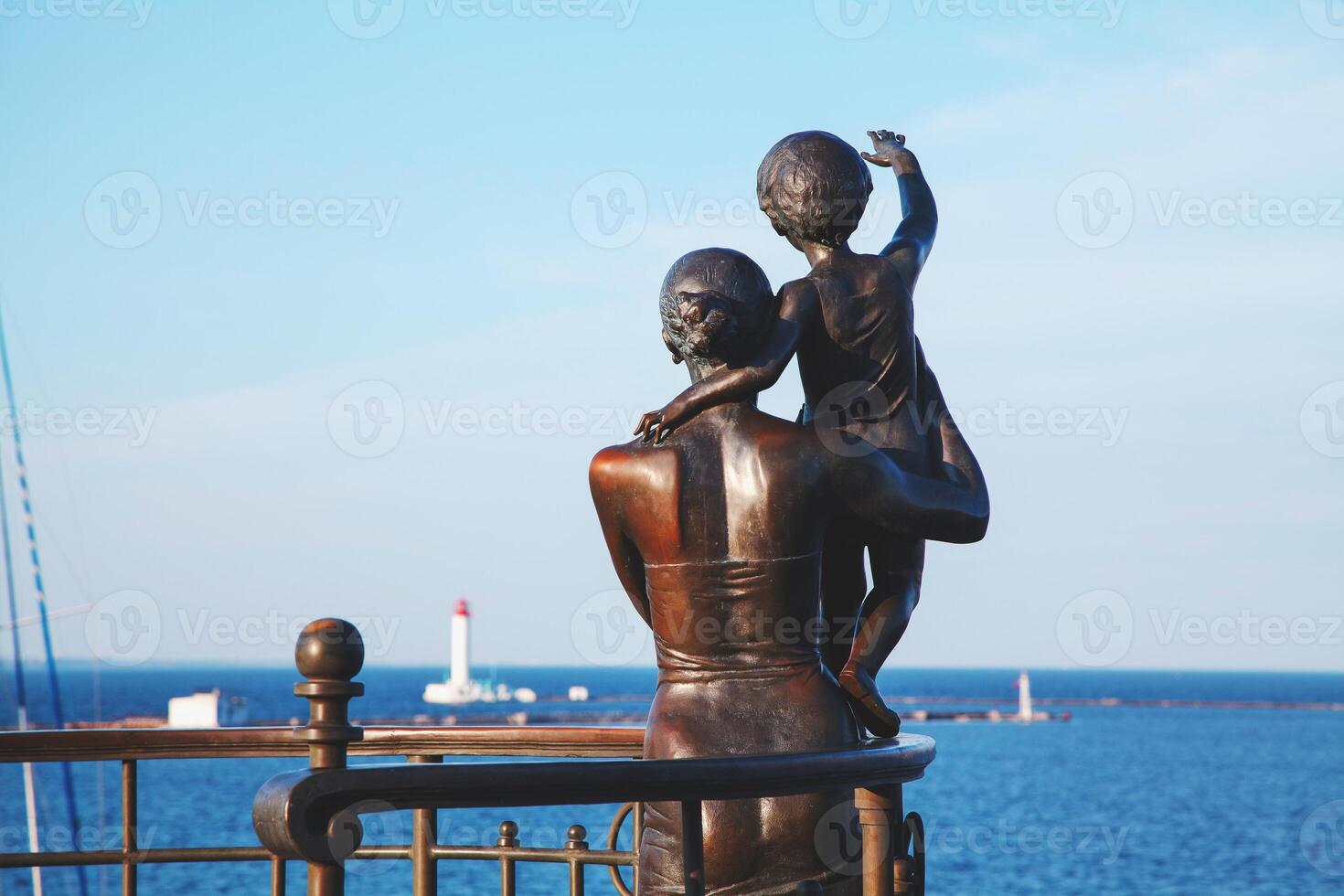 Monument in the Odessa port photo