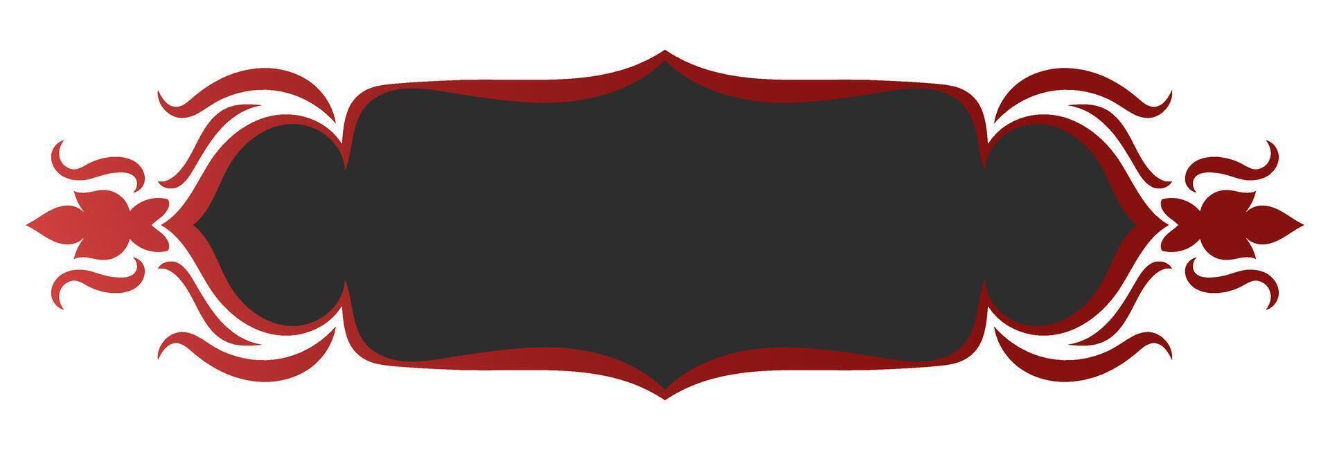 Classic red frame, vintage style, frame for inserting text. vector