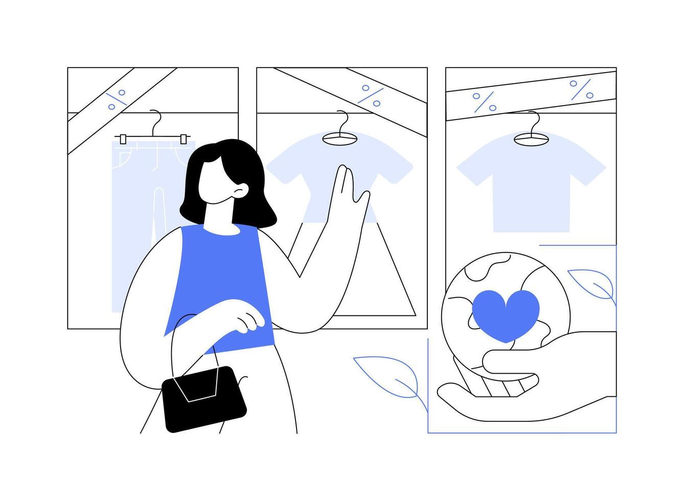 Limit consumption isolated cartoon illustrations. vector