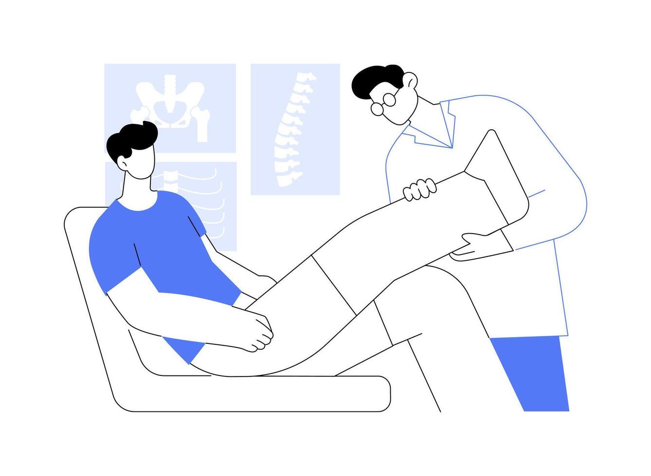 Osteopath isolated cartoon illustrations. vector