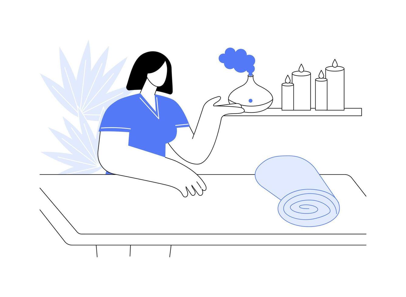 Qualified spa specialists isolated cartoon illustrations. vector