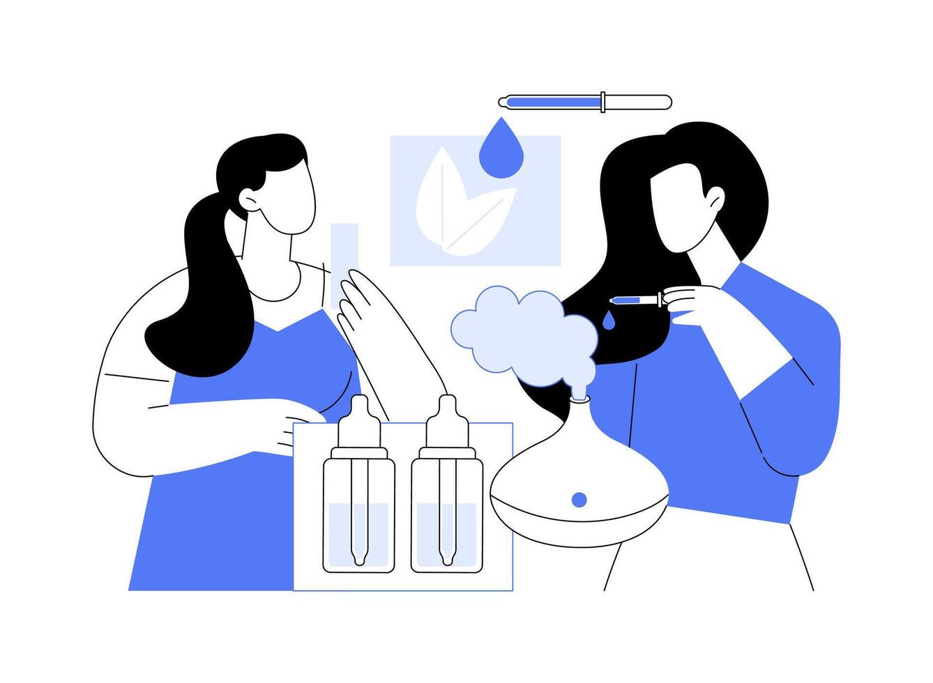 Essential oils specialist isolated cartoon illustrations. vector