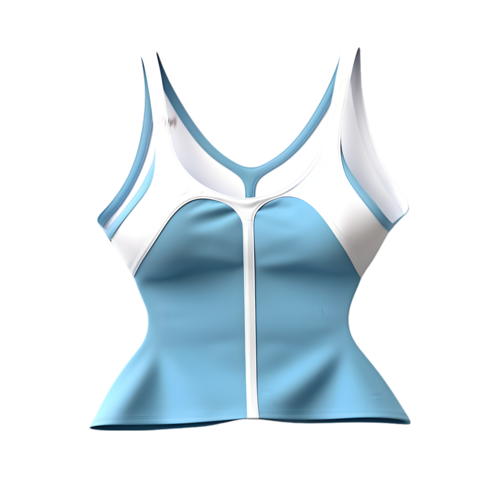 Women sport cotton tank top on transparent background png
