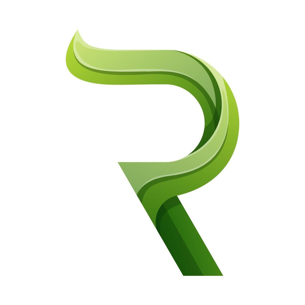 initials letter R logo design template vector