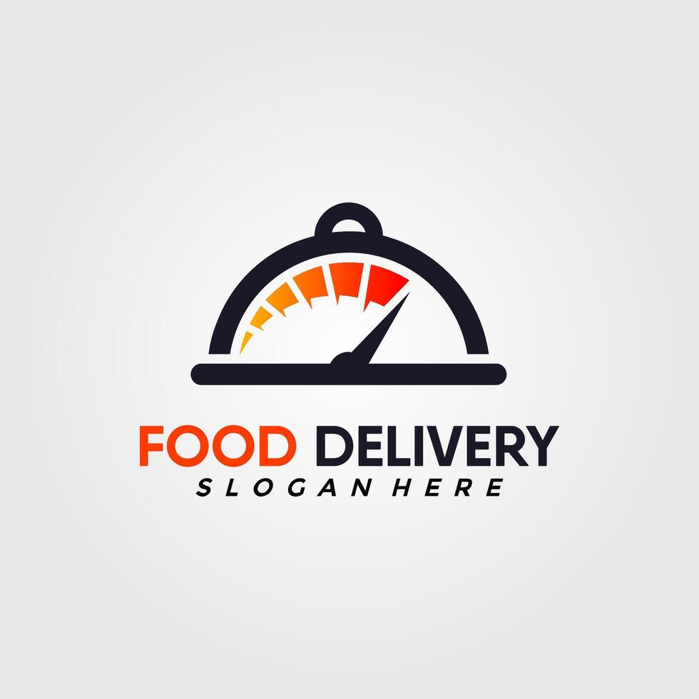 Fast Food Delivery Logo Design Template. Creative modern delivery service logo . vector