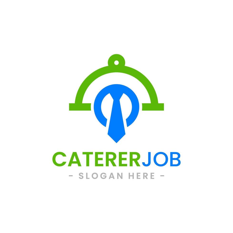 Caterer job logo design template. Business lunch symbol concept. vector