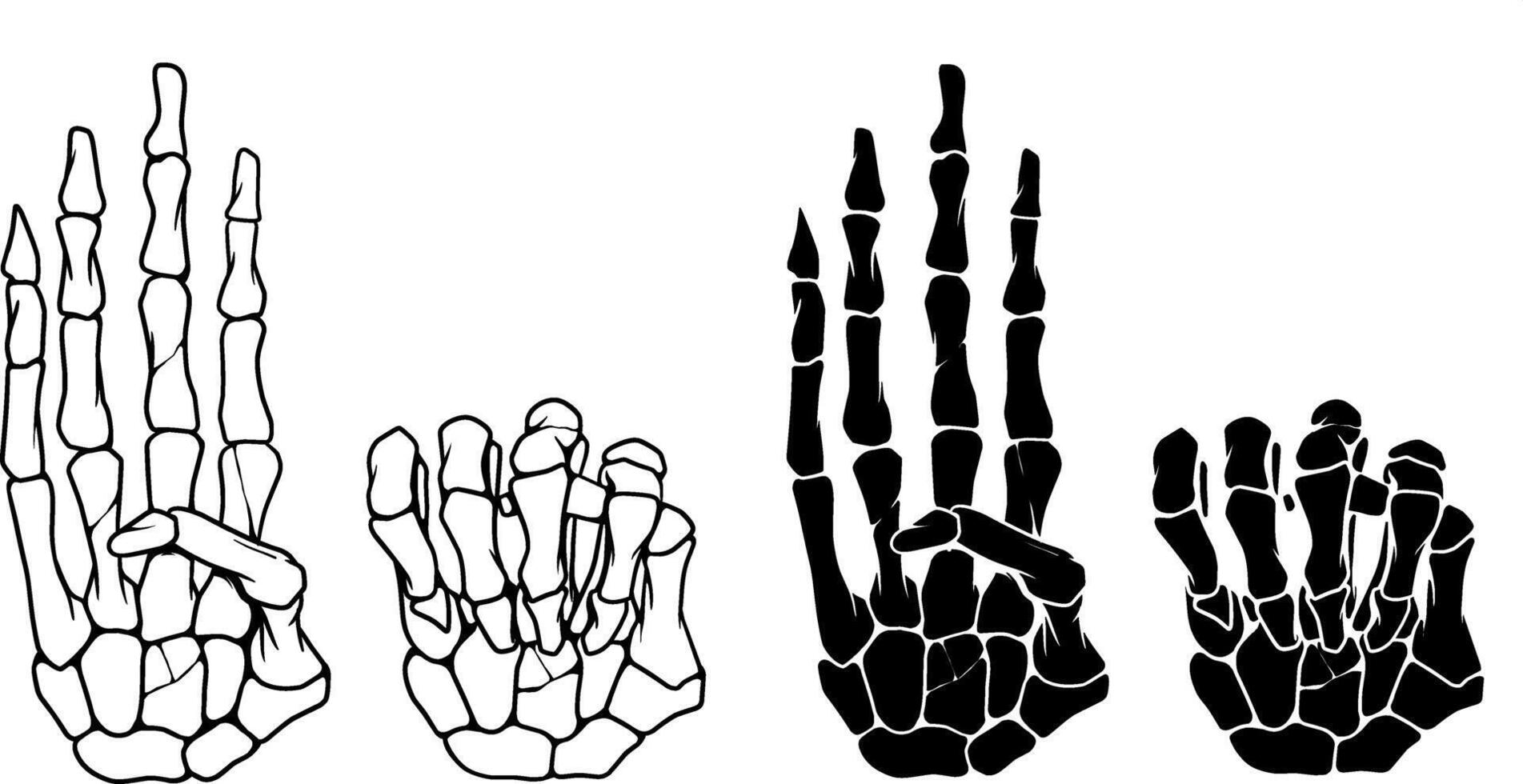 Sign hand signal for help skeleton hands illustration vector