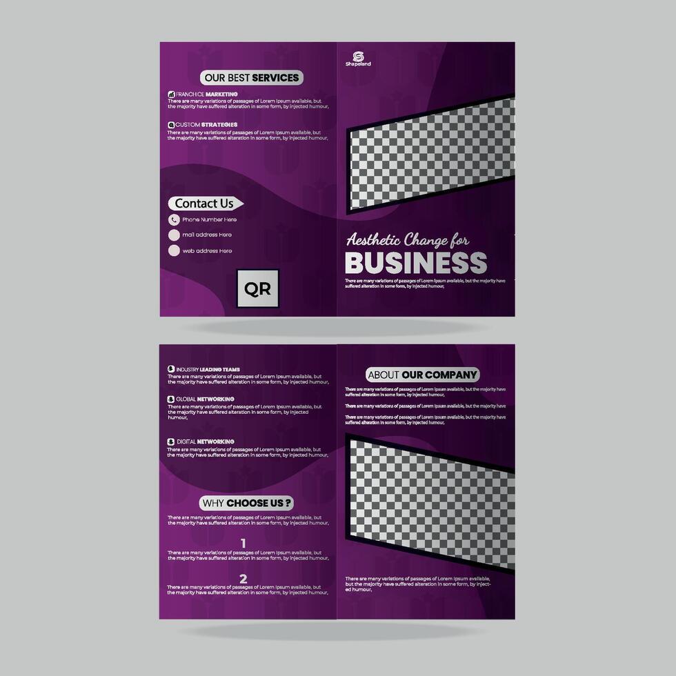 Bifold brochure template vector