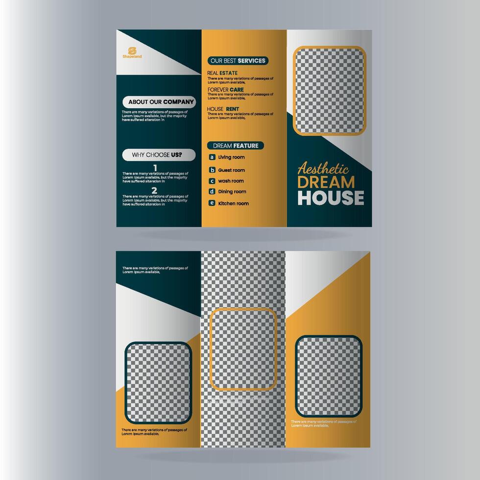 Trifold brochure template vector