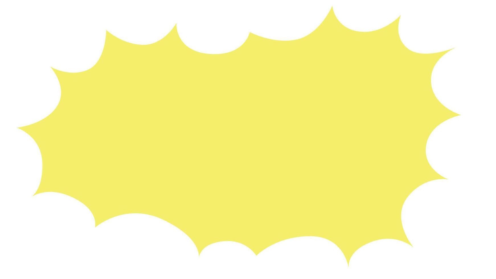 White Cloud Border on yellow background vector