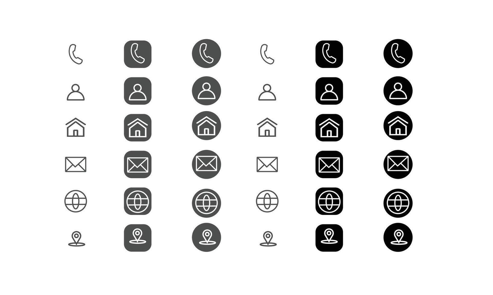 Simple web icon set. Universal web icon to use in web and mobile UI, set of basic UI web elements vector