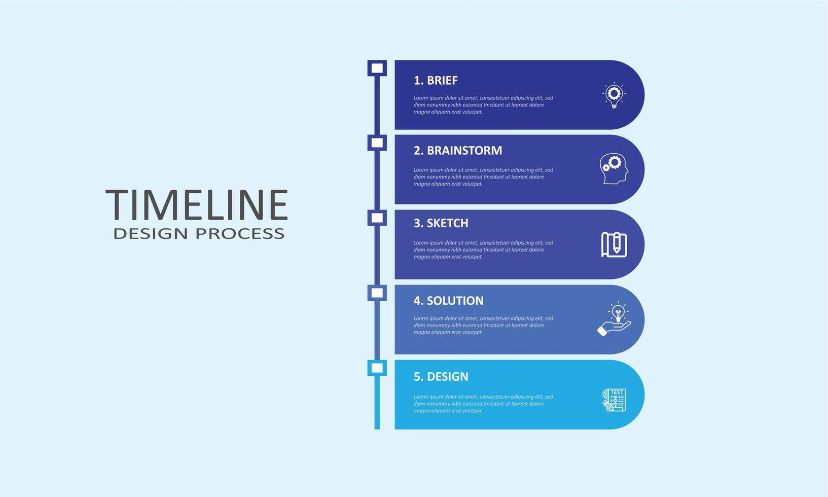 5 Steps timeline Infographics design and marketing can be used for workflow layout vector