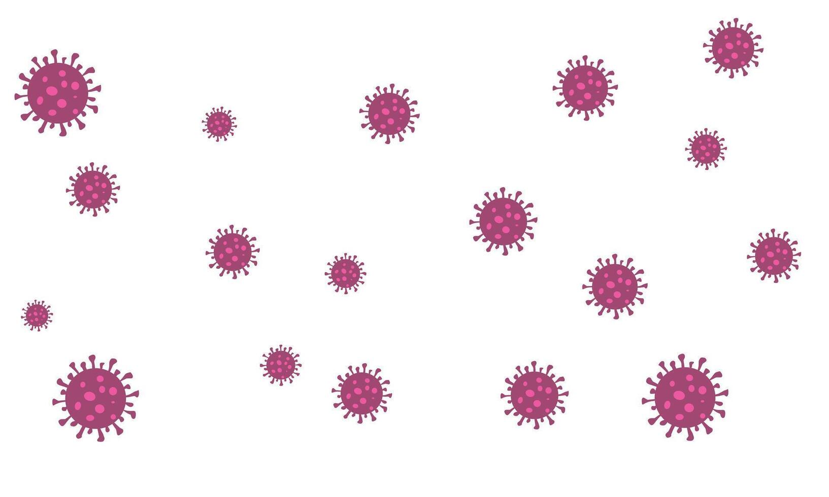 a group of pink viruses on a white background vector
