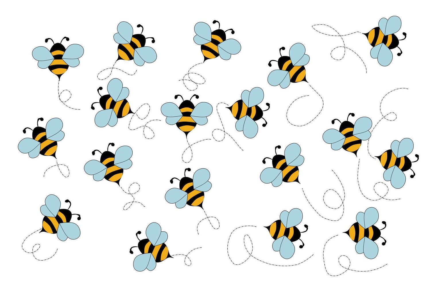 Honeybee insect with wings, isolated icon of bee producing honey or sweet nectar vector