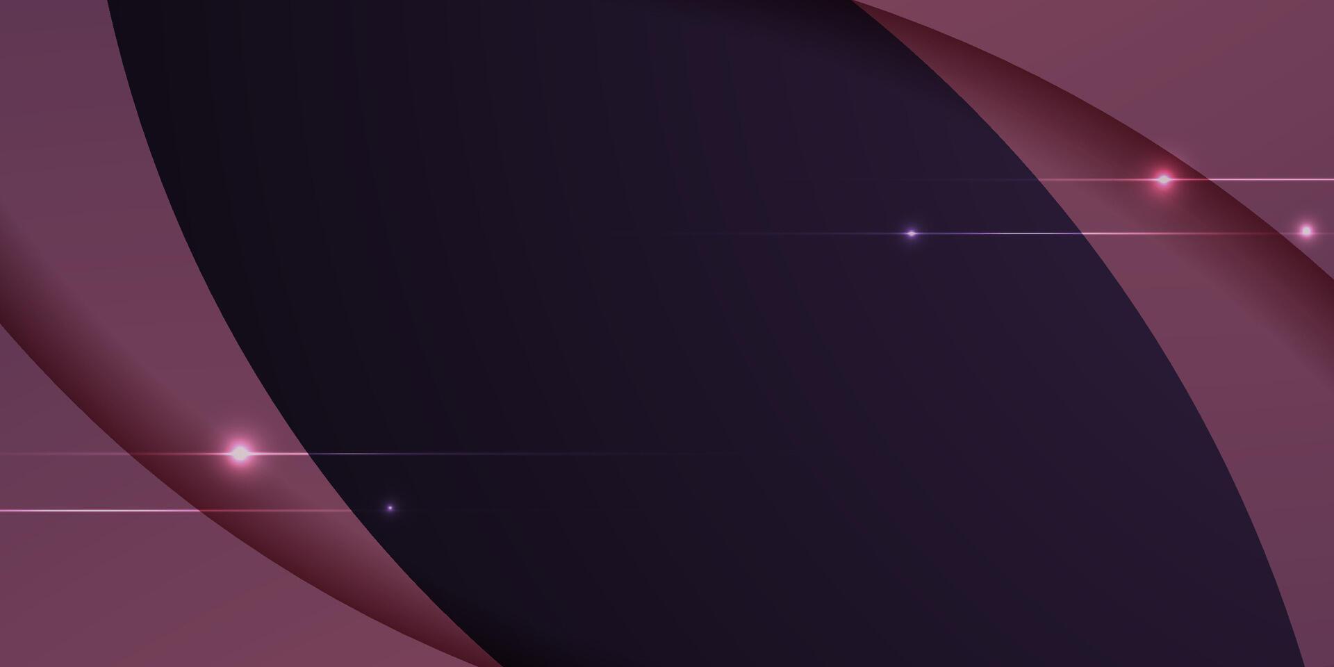 Abstract dark gray and purple gradient background. Curve shapes on dark color geometric design pattern. Modern overlap papercut futuristic with lights background. vector