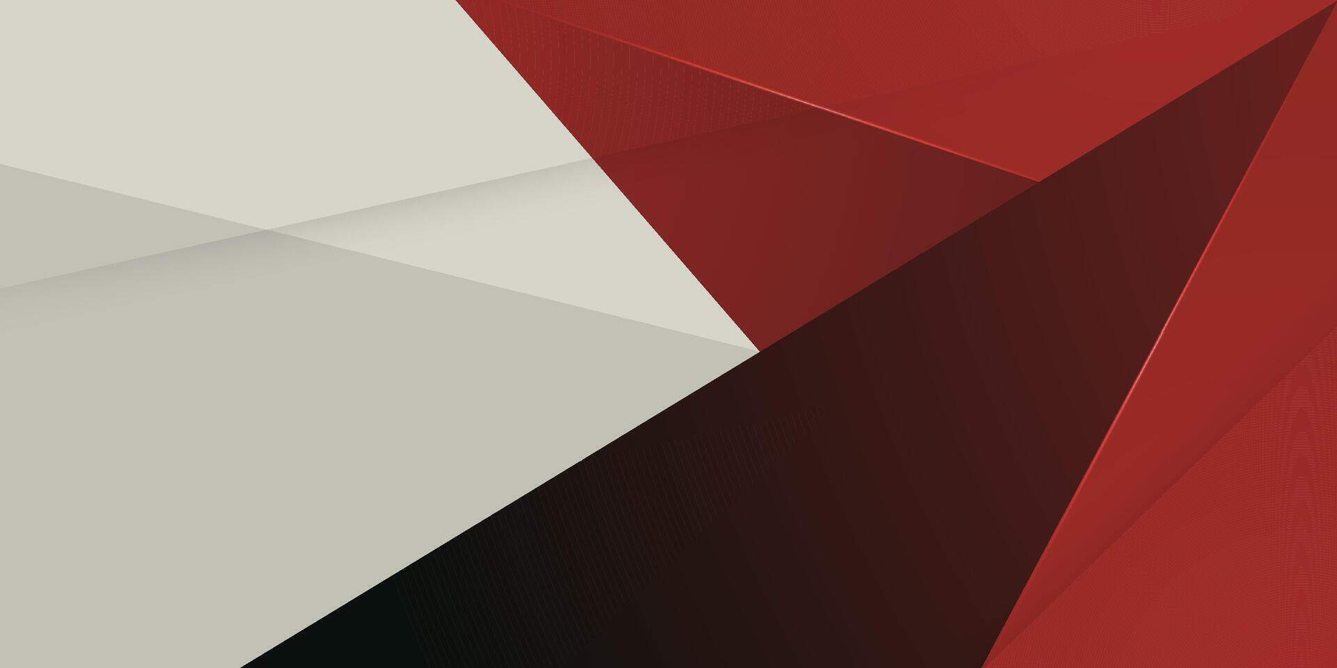 Futuristic abstract red papercut 3D background. Triangle on bright color geometric design. Modern overlap papercut background illustration. vector