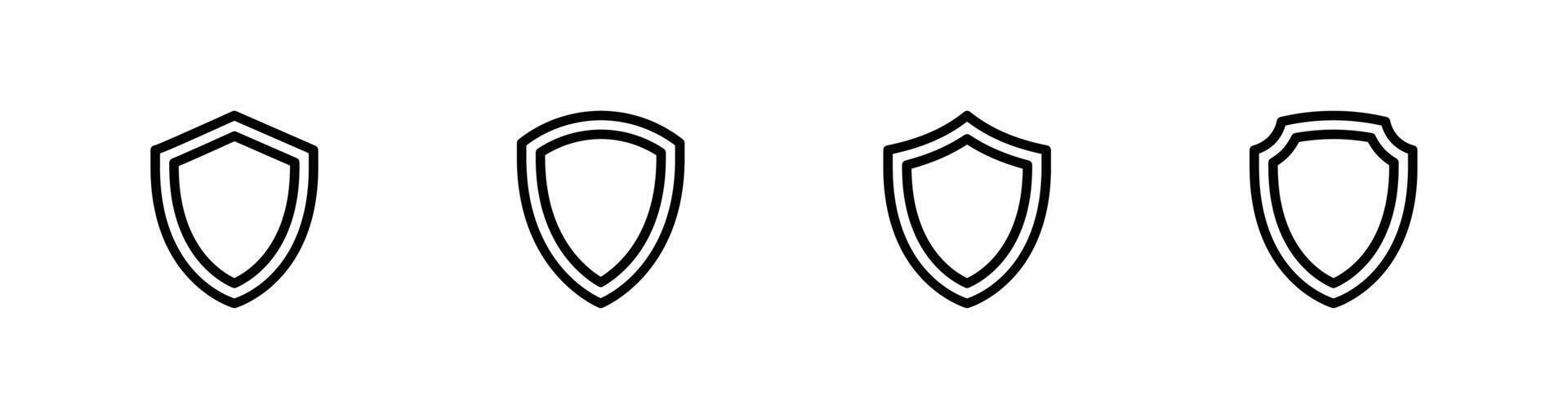 Shield icon set, Protection, Security icon illustration vector