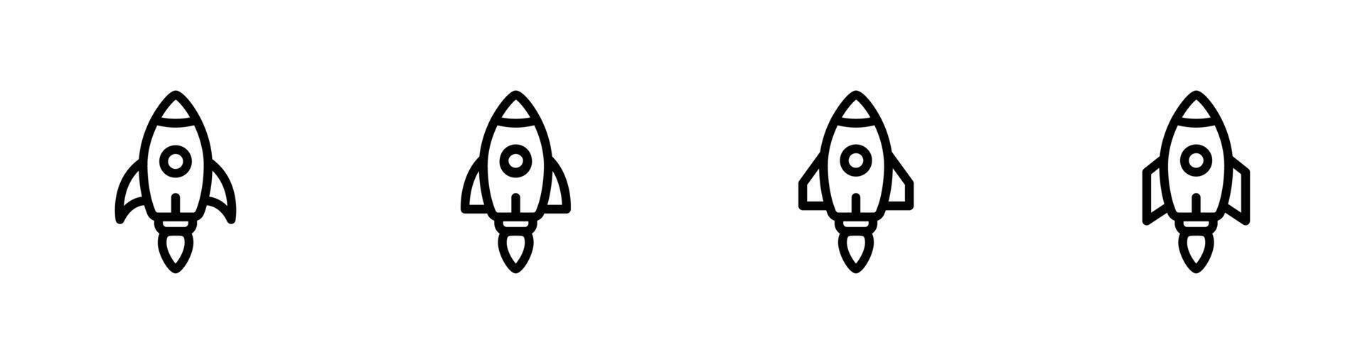 Rocket icons set, Startup icon illustration vector