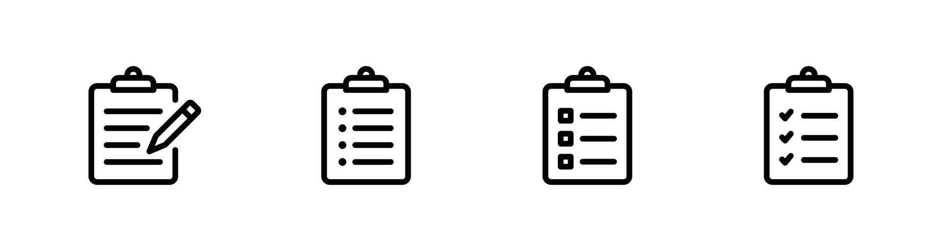 Clipboard icon set illustration vector