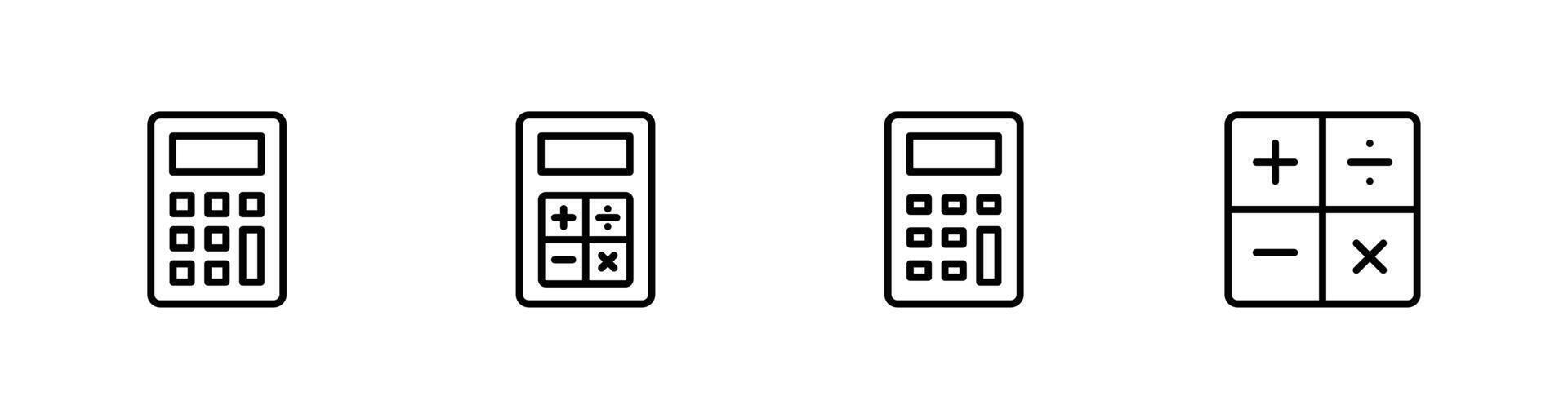 calculator icon set . set of calculator icon vector