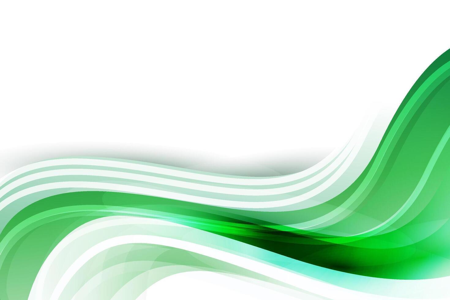 Green wave background vector