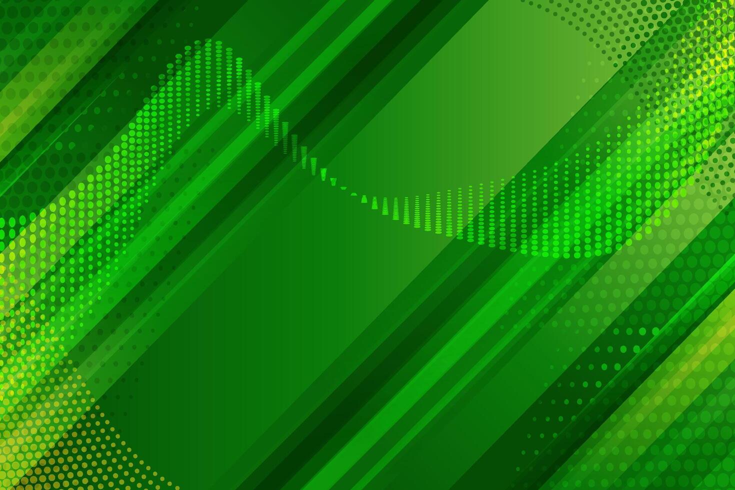 Green gradient abstract dynamic background vector