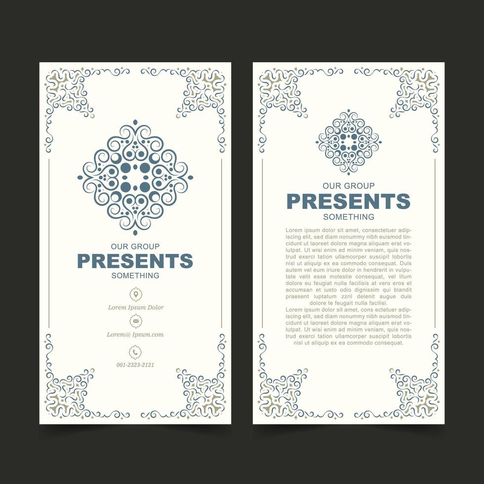 ornament pattern business card design vector