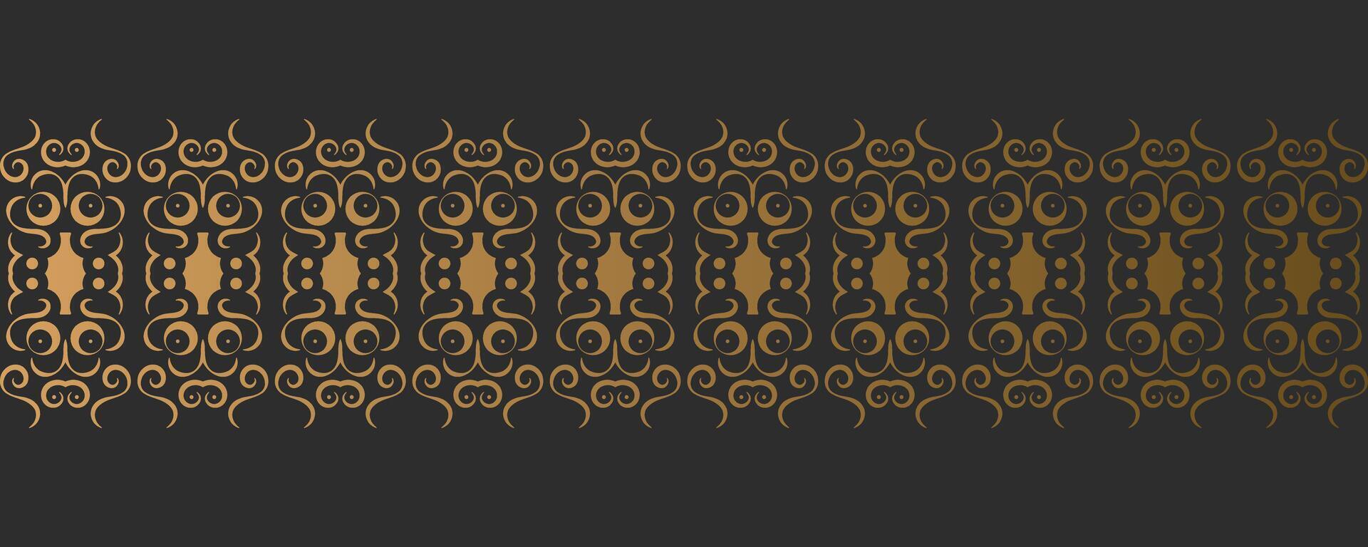 Elegant golden ornamental border template vector