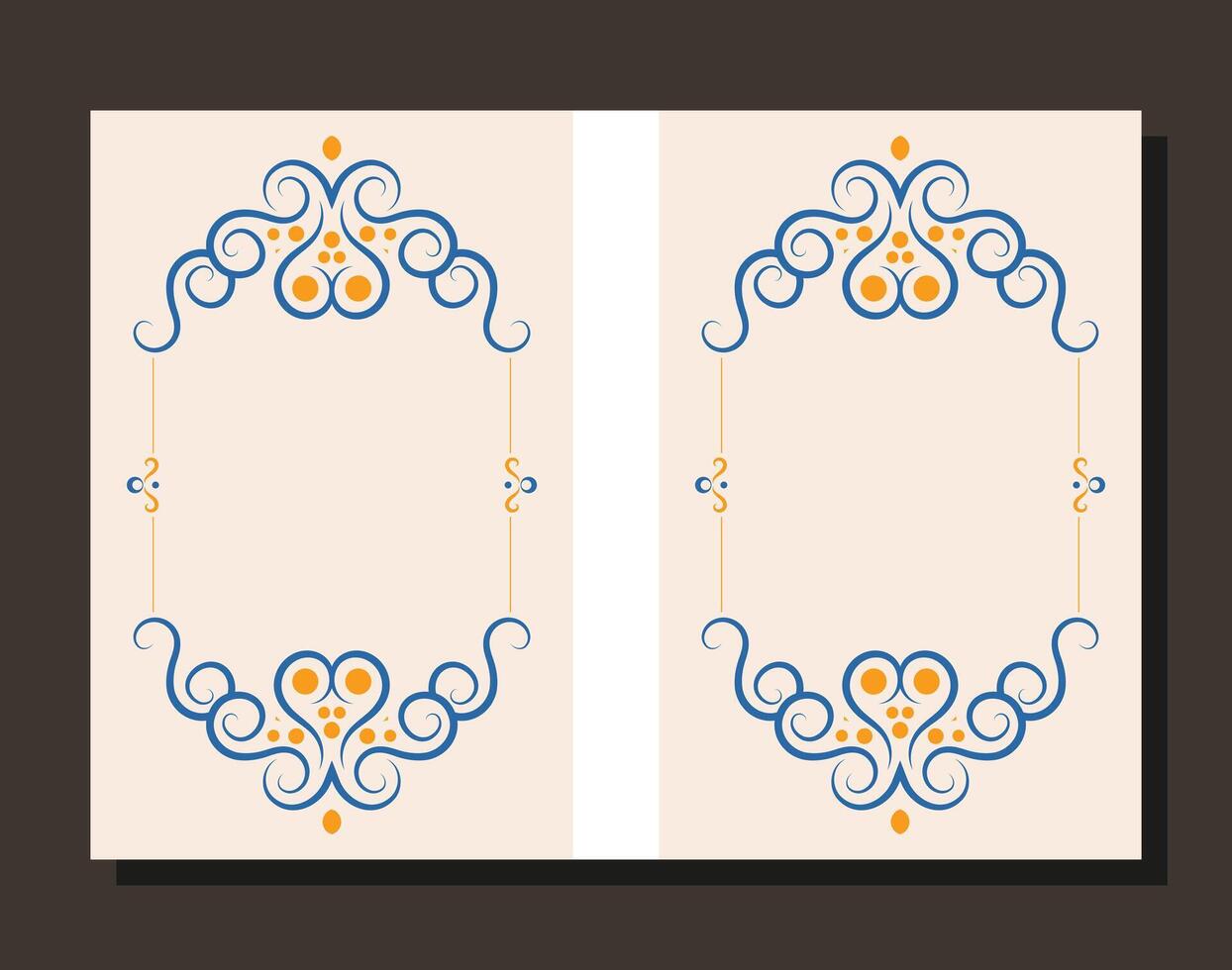 Colorful Ornamental book cover design vector