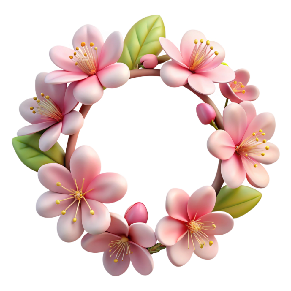 Elegant Sakura Blossom Frame png