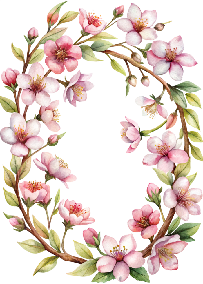Cherry Blossom Frame for Anniversaries png