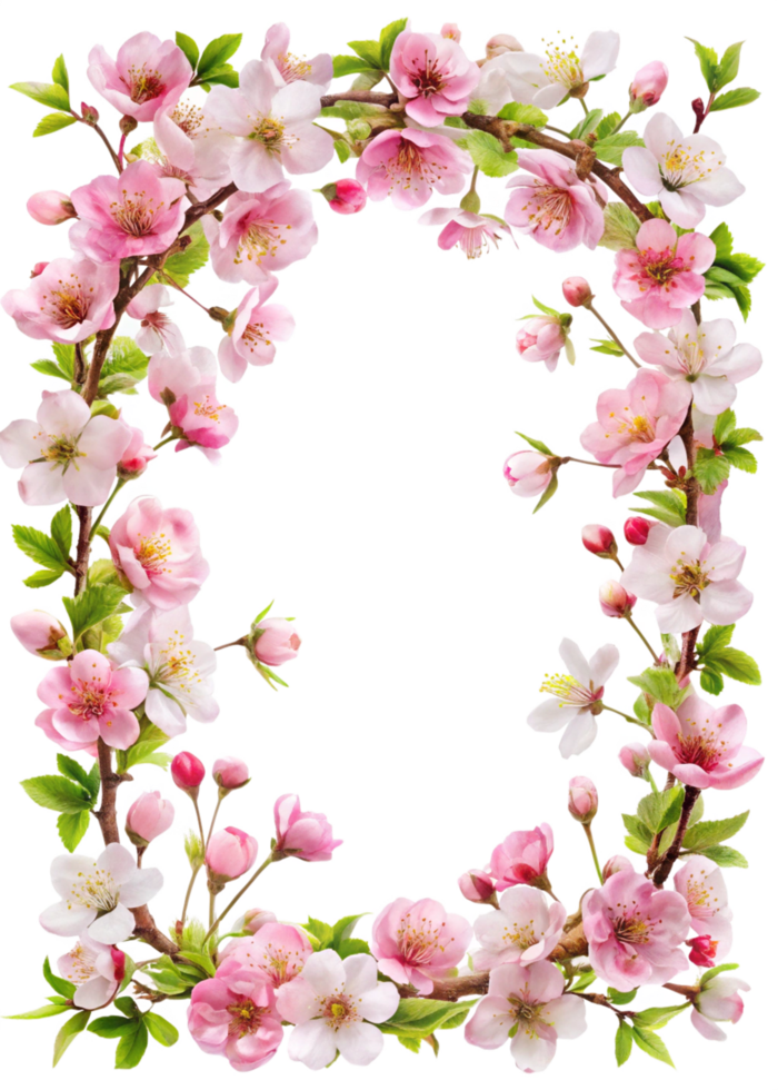 Cherry Blossom Frame for Love Letters png