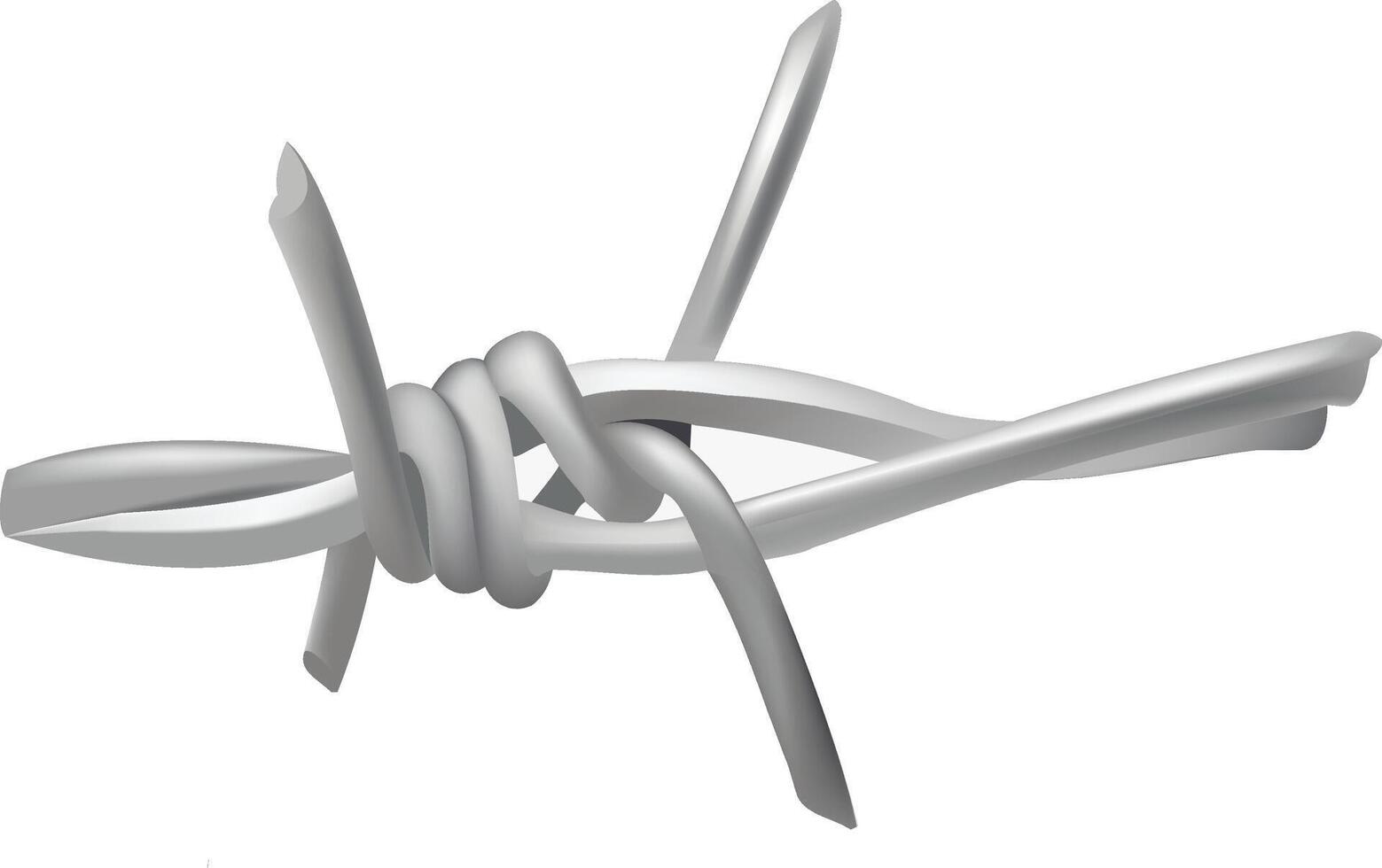 Close-up of barbed wire showing sharp points for protection and security vector