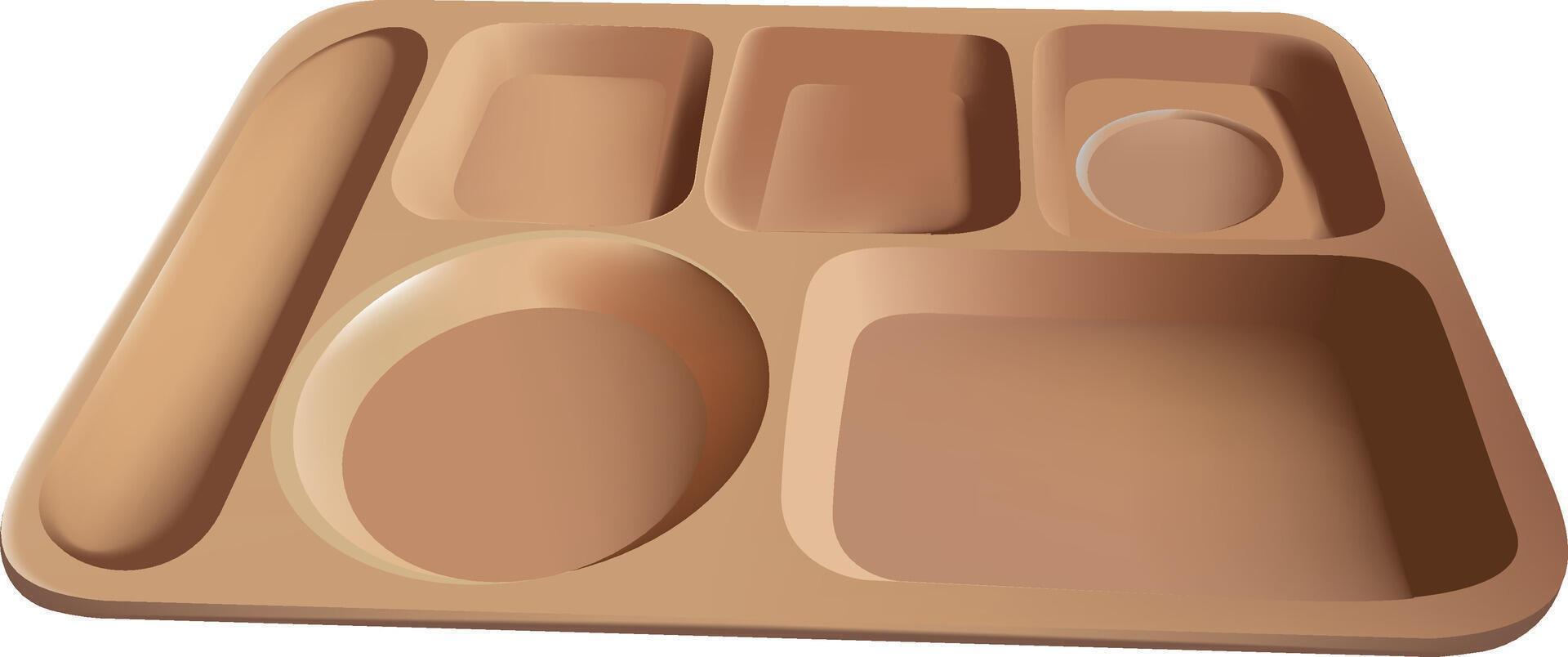 large food tray vector