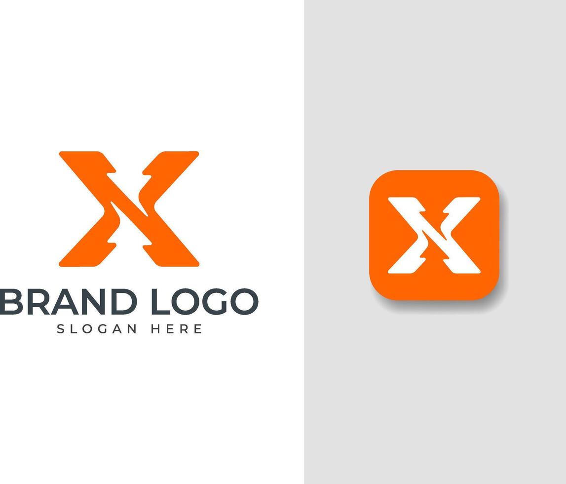 X letter modern minimalist logo design template. X alphabet business logo for tech, startup, finance, crypto, security, saas app concept vector