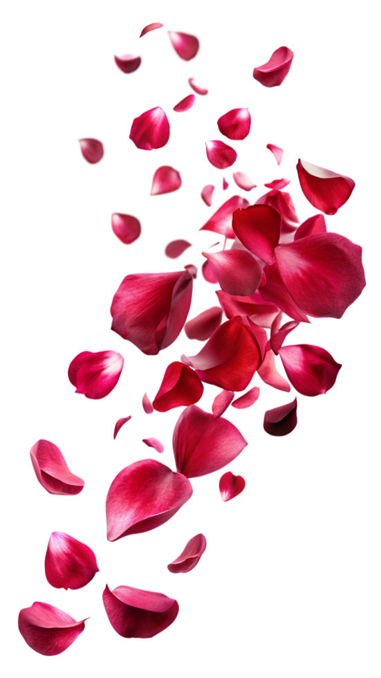 Falling Petals in a Romantic Scene png