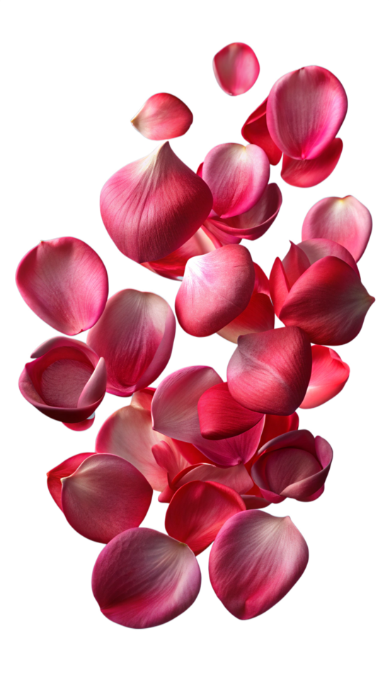 Falling Petals in Romantic Descent png