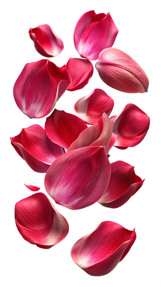 Graceful Descent of Falling Rose Petals png