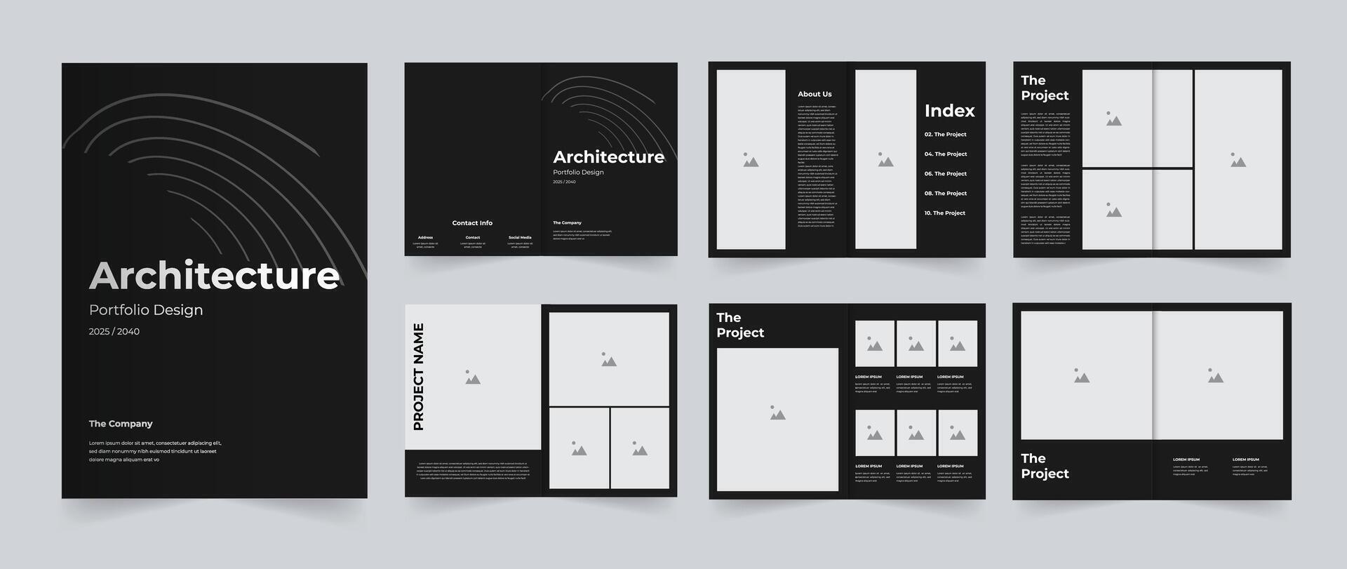 Architecture or Interior portfolio design template or interior portfolio brochure template vector