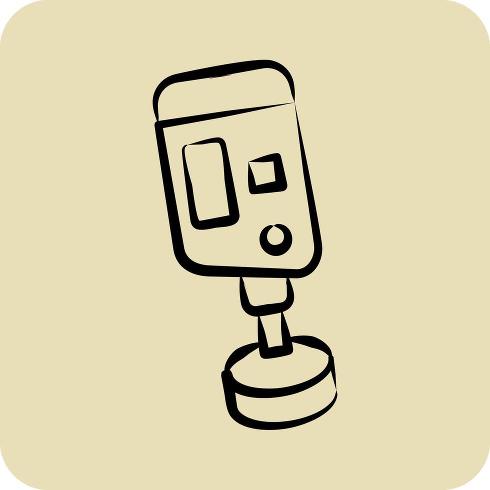 Icon Hardness Tester. related to Measuring symbol. hand drawn style. simple illustration vector