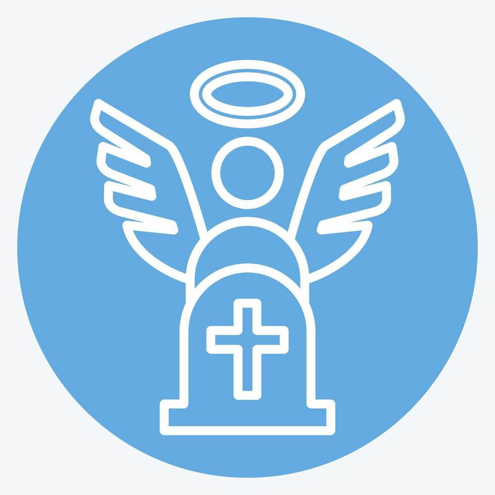 Icon Dead. related to Seath symbol. blue eyes style. simple illustration vector