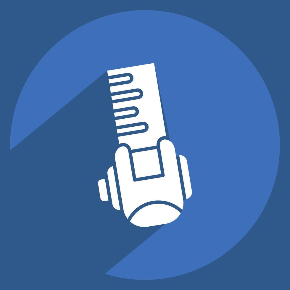 Icon Metal tape Measure. related to Measuring symbol. long shadow style. simple illustration vector